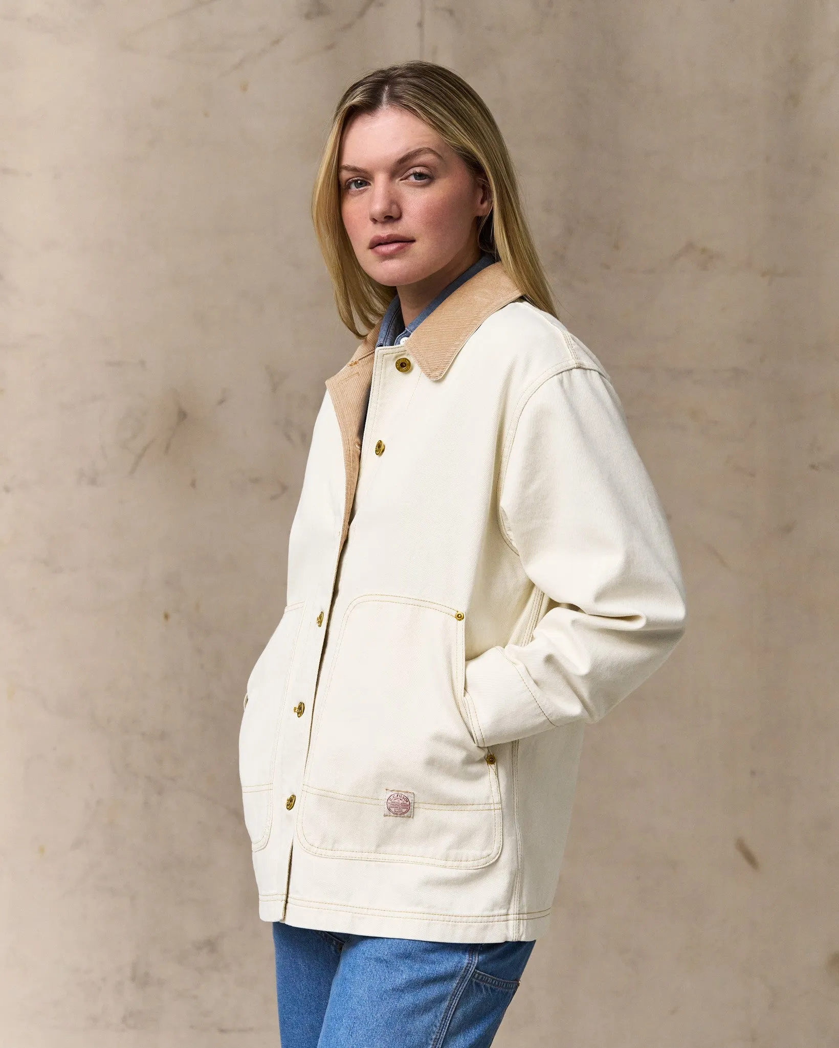 Women's 11-oz. Denim Barn Coat - Natural Seed sold by Filson product image thumbnail 4