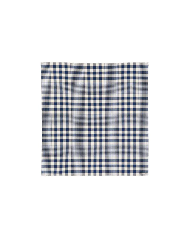 Square Bandana - Indigo Multi Plaid made by Filson