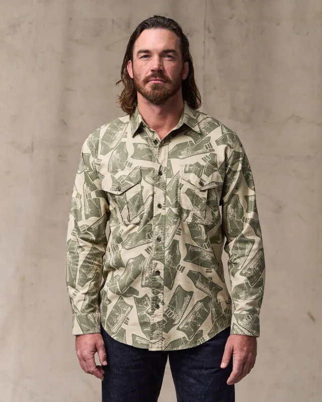 Lightweight Alaskan Guide Shirt - Khaki / Print sold by Filson