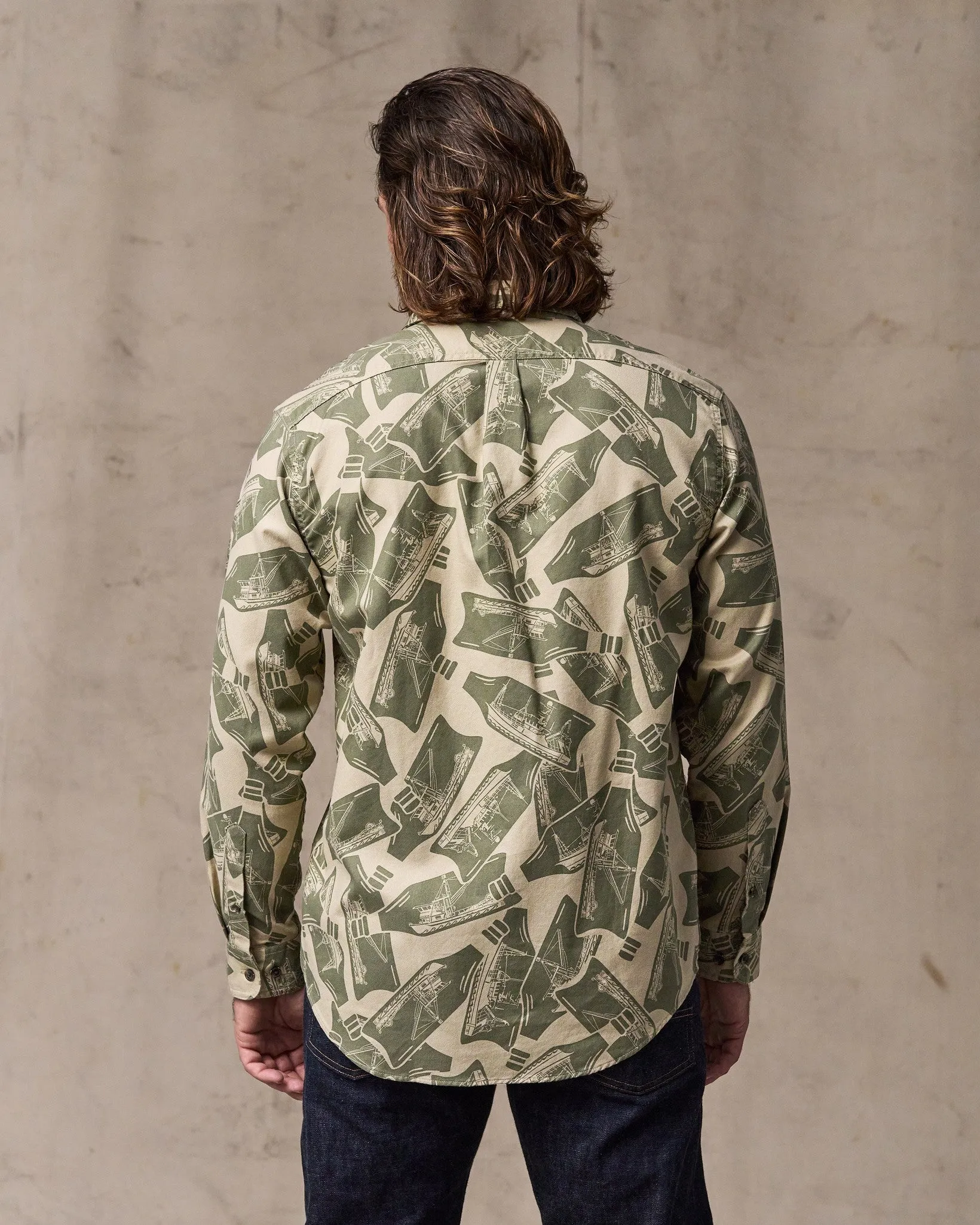 Lightweight Alaskan Guide Shirt - Khaki / Print sold by Filson product image thumbnail 3