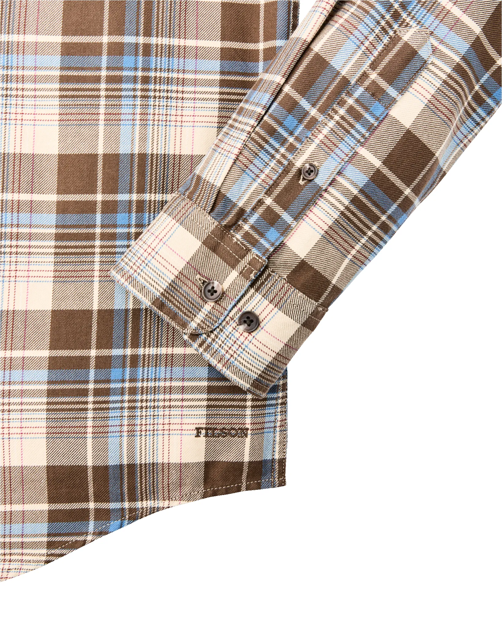 Lightweight Alaskan Guide Shirt - Cream / Blue / Multi Plaid sold by Filson product image thumbnail 5