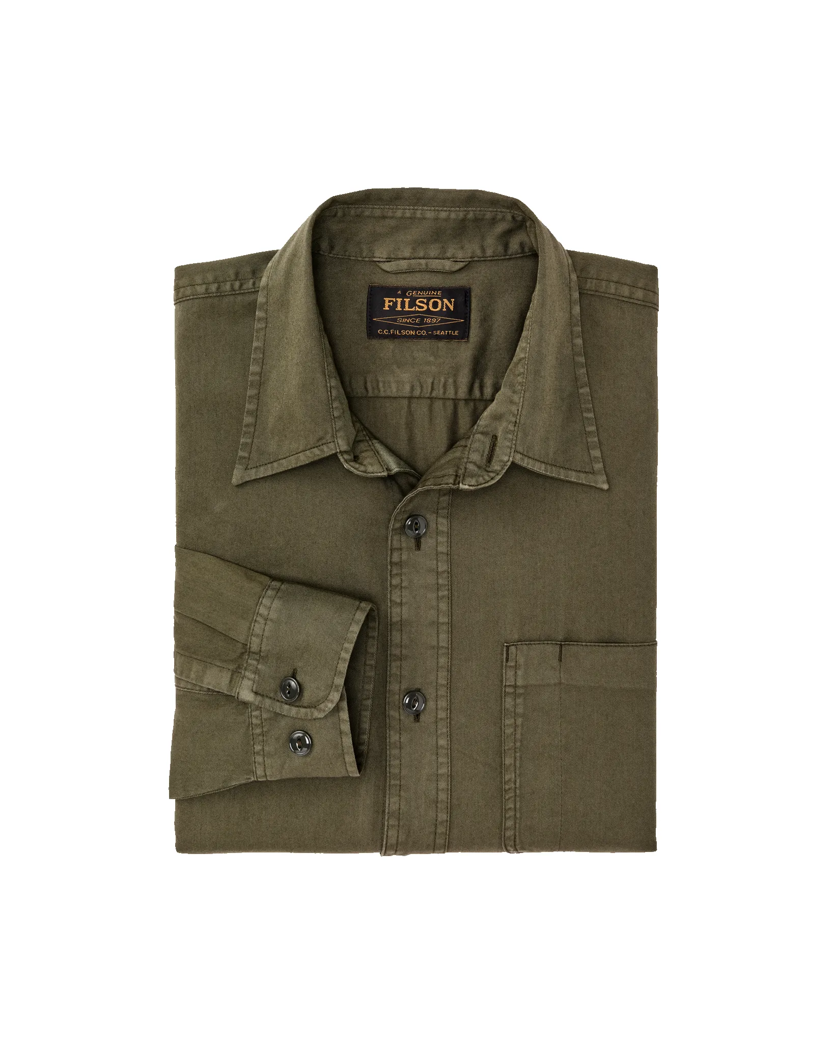 4.5-oz. Twill Shirt - Military Olive sold by Filson product image thumbnail 3