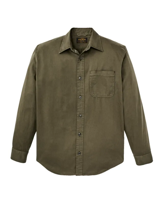 4.5-oz. Twill Shirt - Military Olive sold by Filson