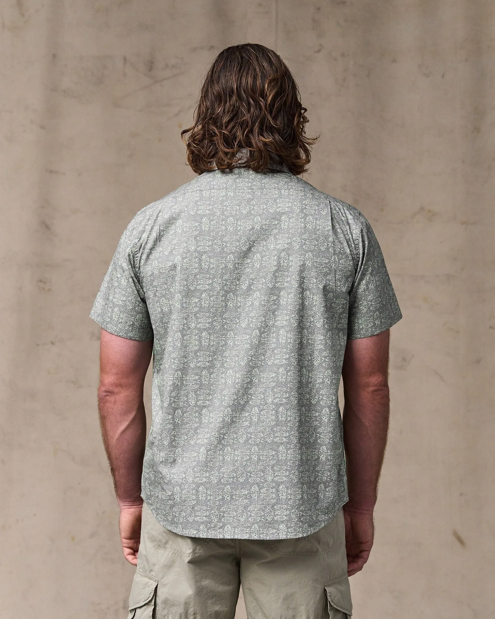 Washed Short Sleeve Feather Cloth Shirt - Khaki Print sold by Filson product image thumbnail 2
