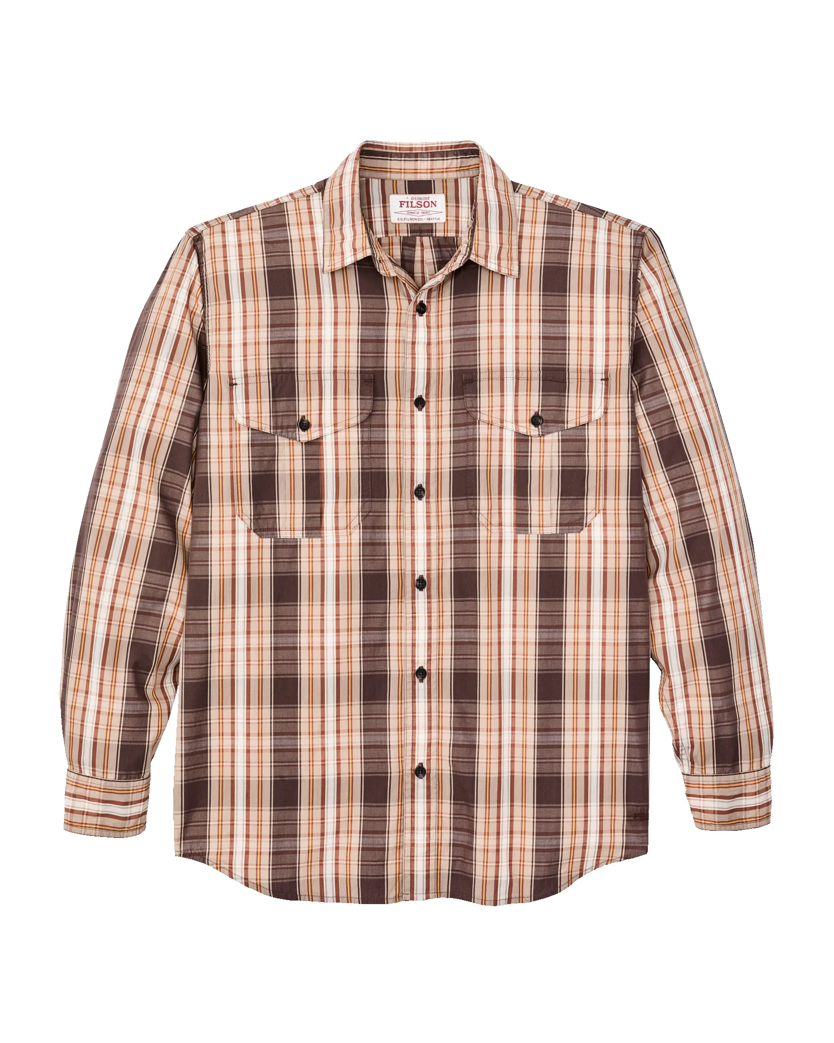 Washed Feather Cloth Shirt - Brown Multicolor Plaid sold by Filson product image thumbnail 5