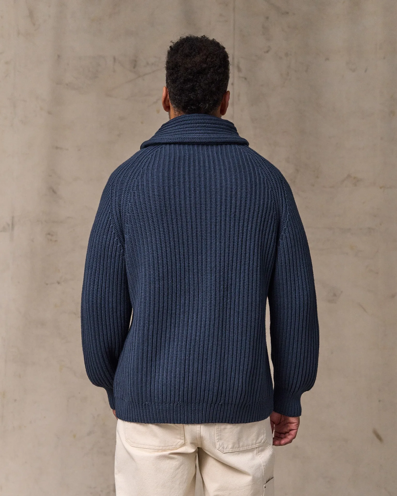 Fisherman Rib Cotton Cardigan - Navy sold by Filson product image thumbnail 2
