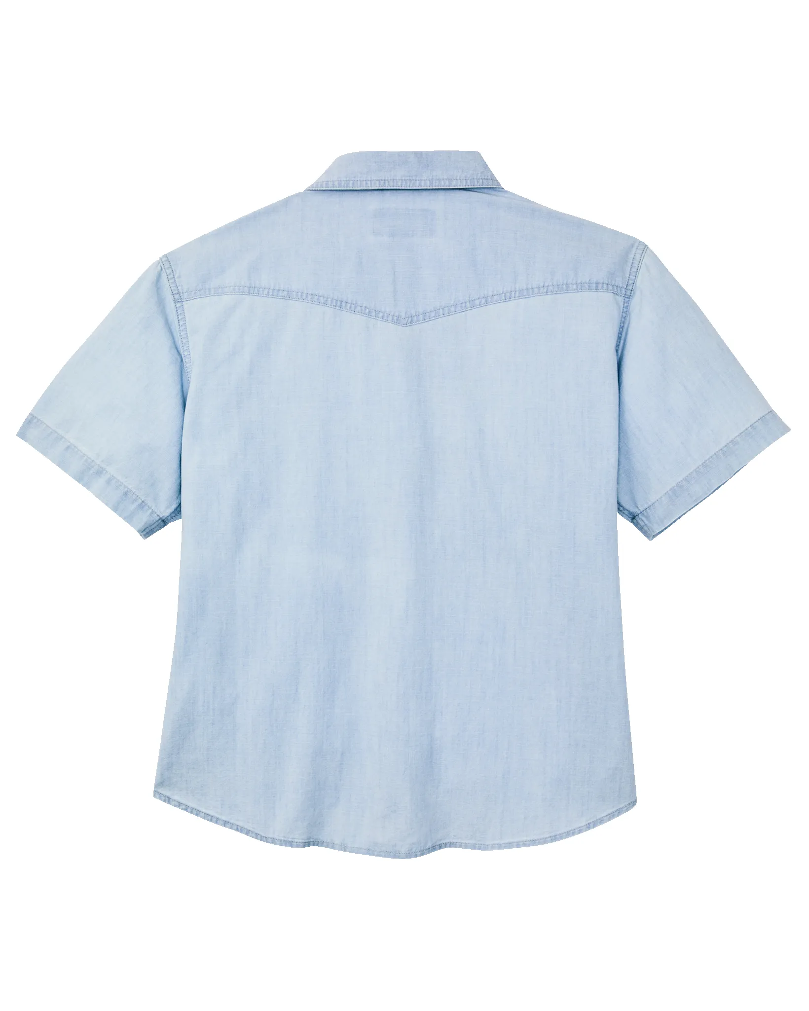 Women's Short Sleeve Chambray Western Shirt - Light Indigo sold by Filson product image thumbnail 5