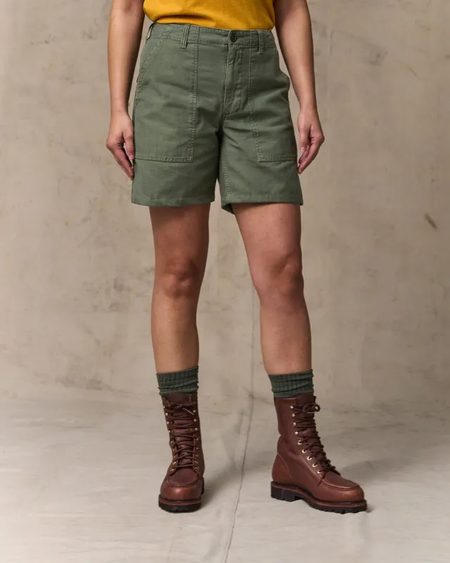 Women's Field Supply Shorts - Service Green made by Filson