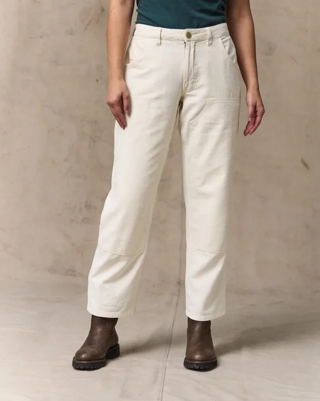 Women's Reverse Sateen Double Front Pants - Natural Seed made by Filson
