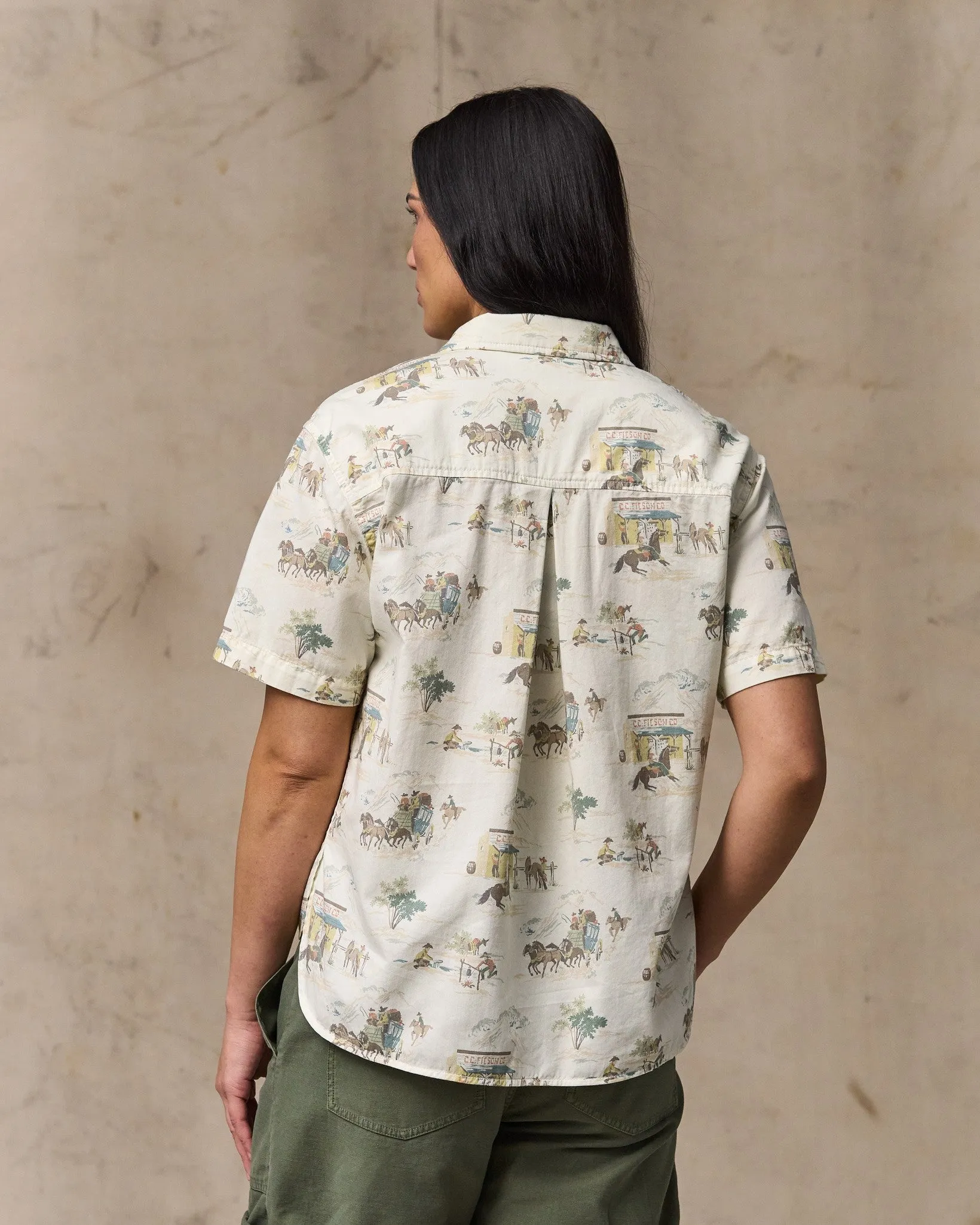 Women's Twill Popover Shirt - Desert Natural Print sold by Filson product image thumbnail 2