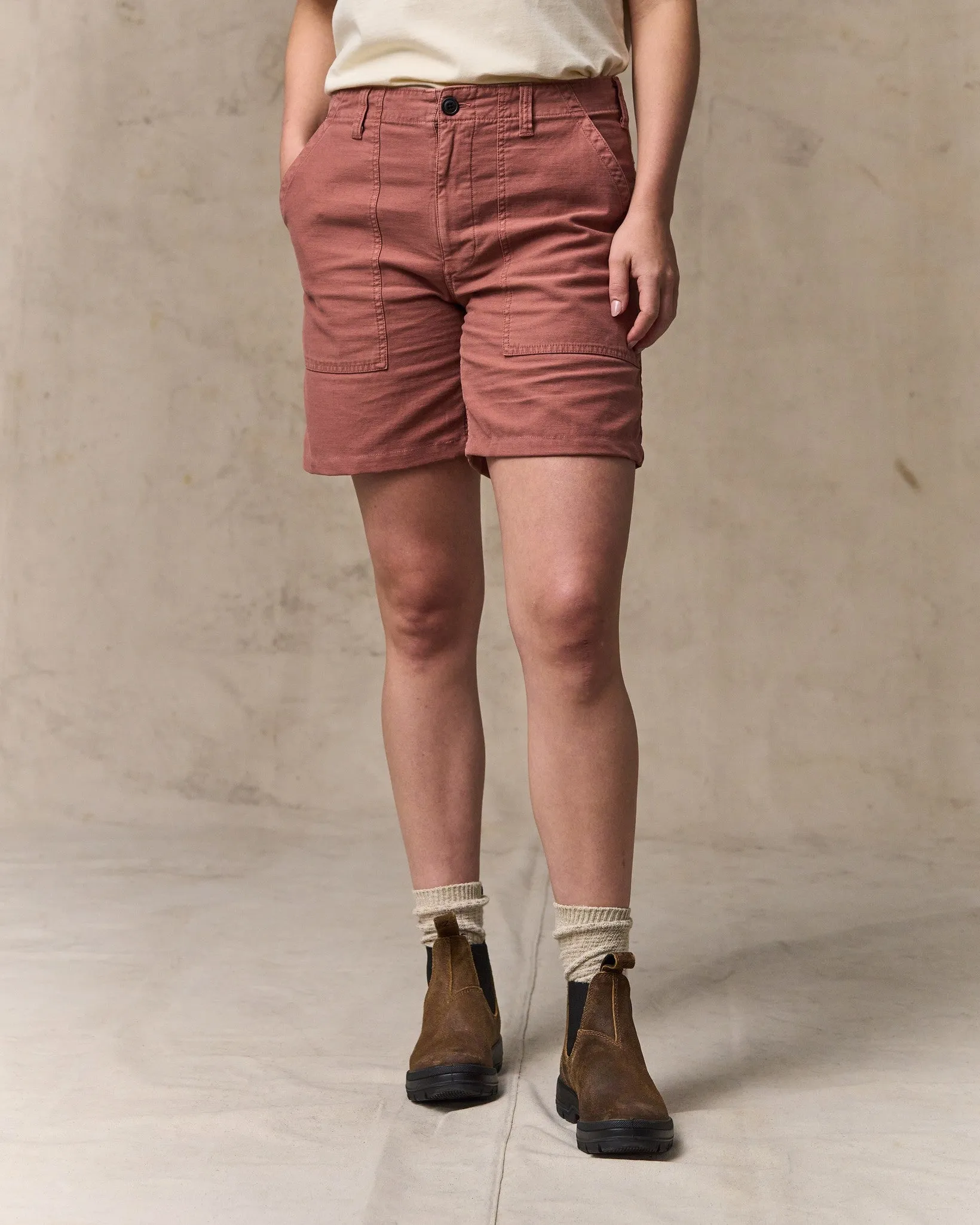 Women's Field Supply Shorts - Mahogany sold by Filson