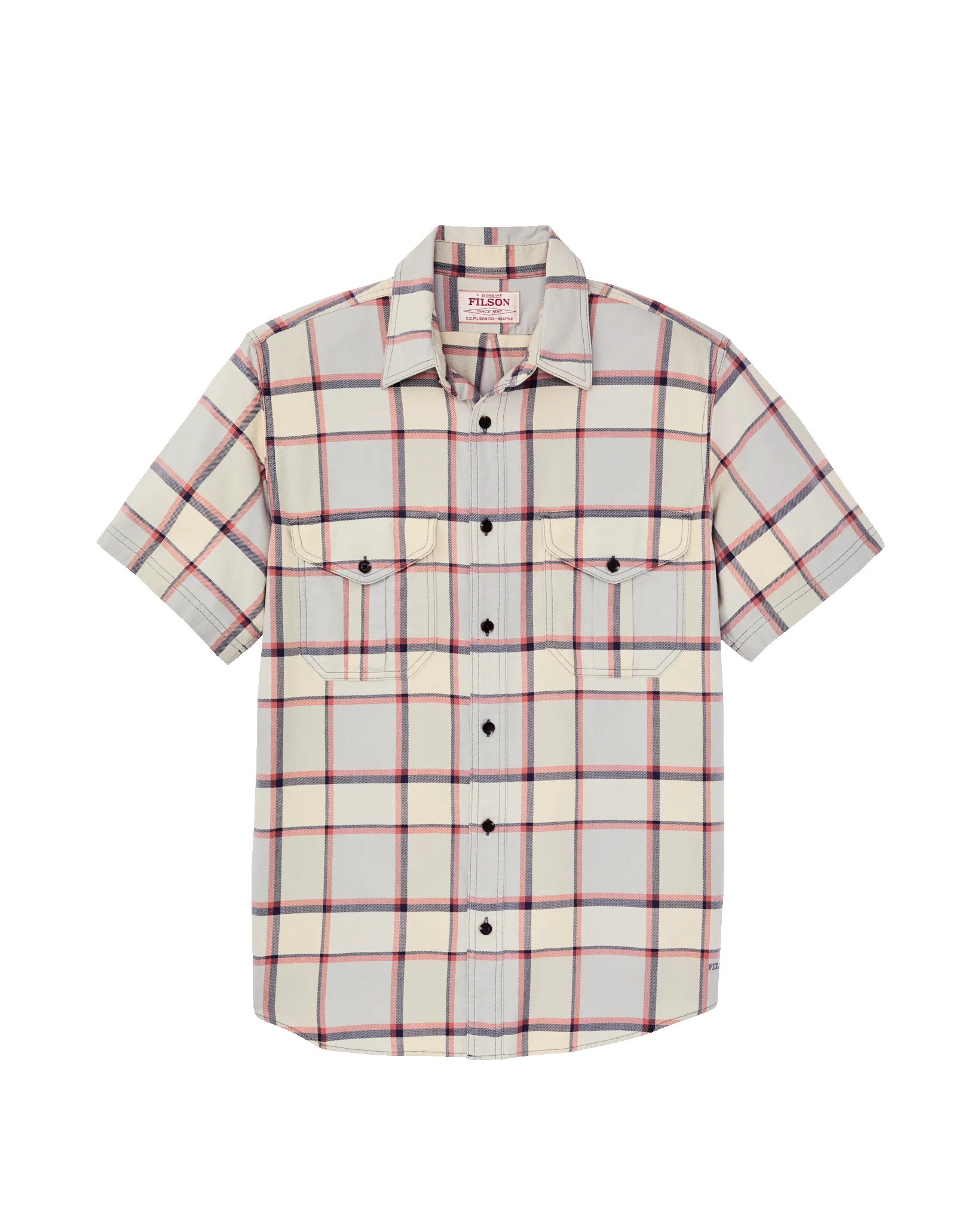 Short Sleeve Lightweight Alaskan Guide Shirt - Light Blue / Tan Plaid sold by Filson product image thumbnail 5