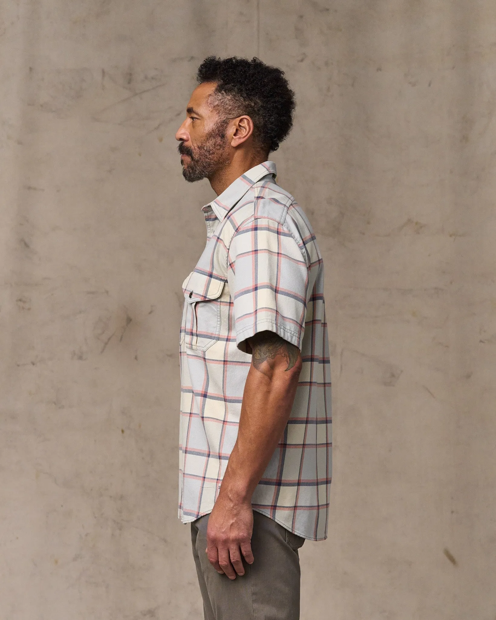 Short Sleeve Lightweight Alaskan Guide Shirt - Light Blue / Tan Plaid sold by Filson product image thumbnail 3