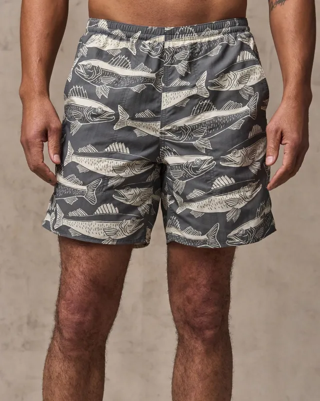 Oxbow Lake Trunks - Beluga Print sold by Filson