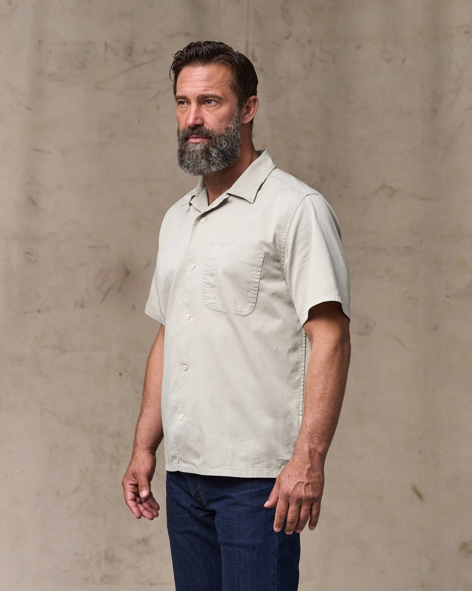 Short Sleeve 4.5-oz. Twill Shirt - Gray Sky sold by Filson product image thumbnail 4