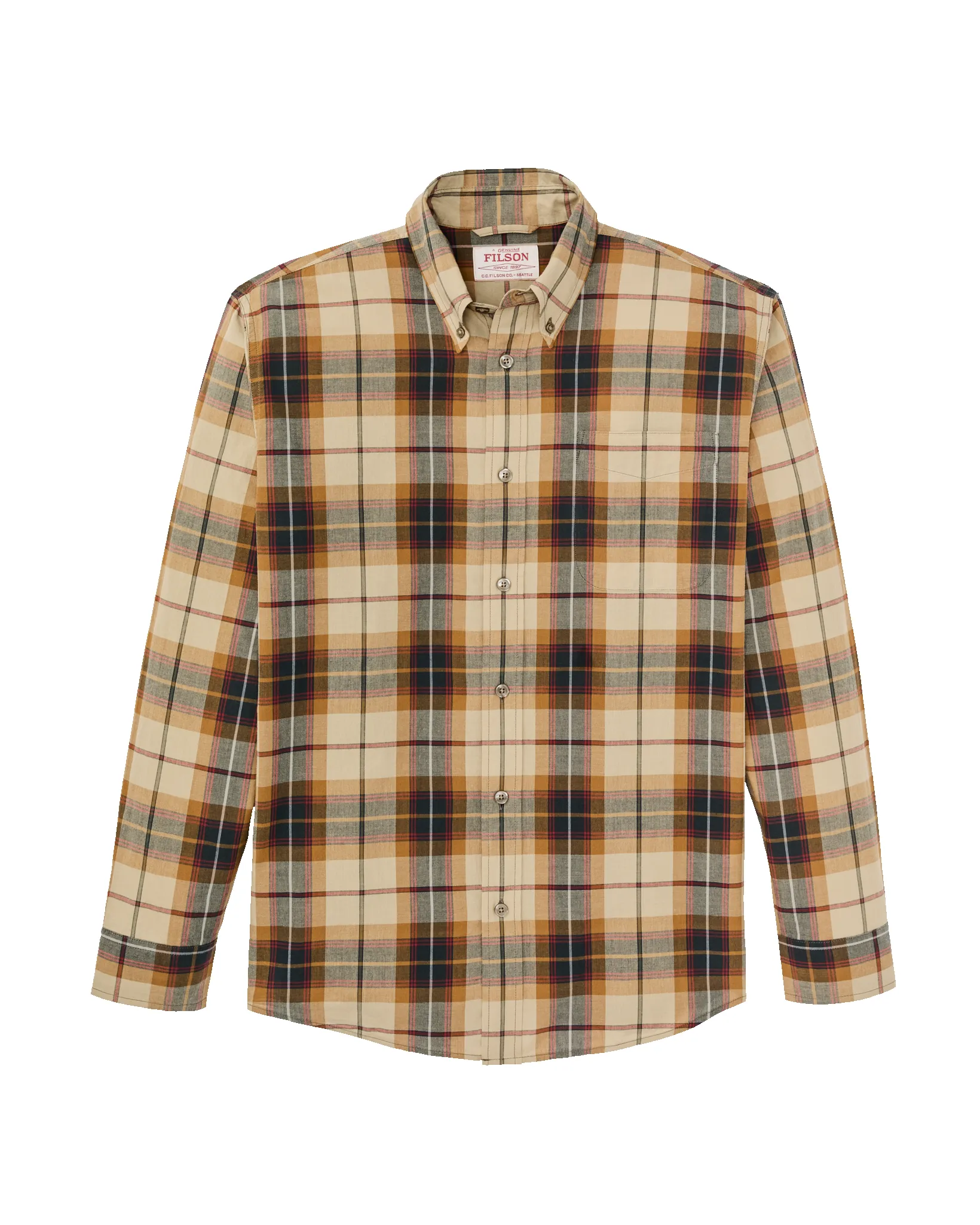 Madras Button-Down Shirt - Tan / Spruce Multicolor sold by Filson product image thumbnail 5