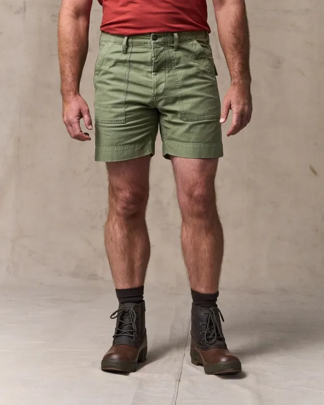 Field Supply Shorts - Washed Fatigue Green made by Filson