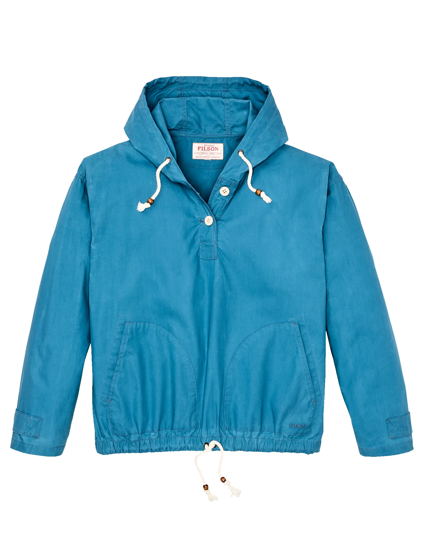 Women's Dry Wax Hooded Popover - Marine Blue sold by Filson product image thumbnail 3