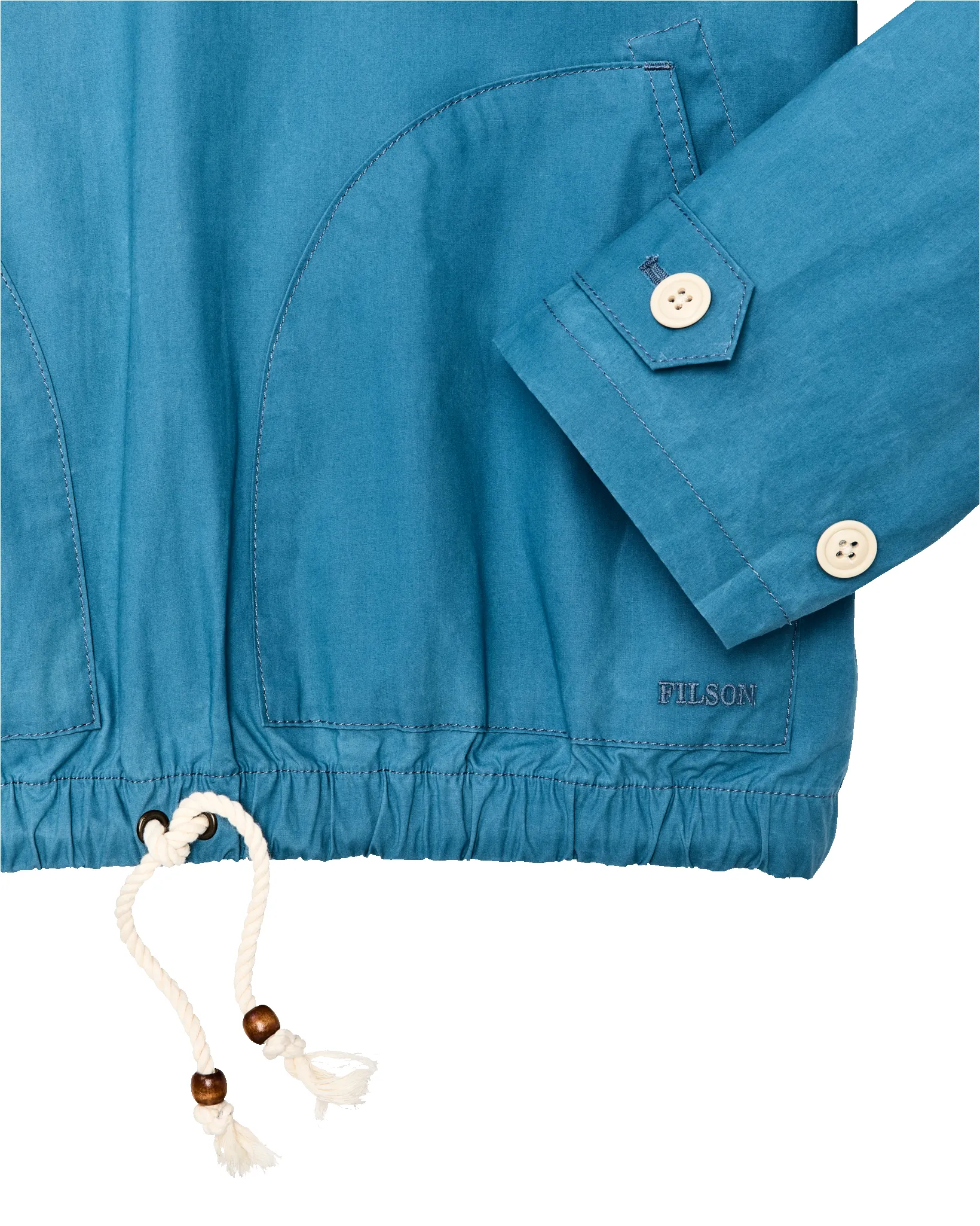 Women's Dry Wax Hooded Popover - Marine Blue sold by Filson product image thumbnail 5