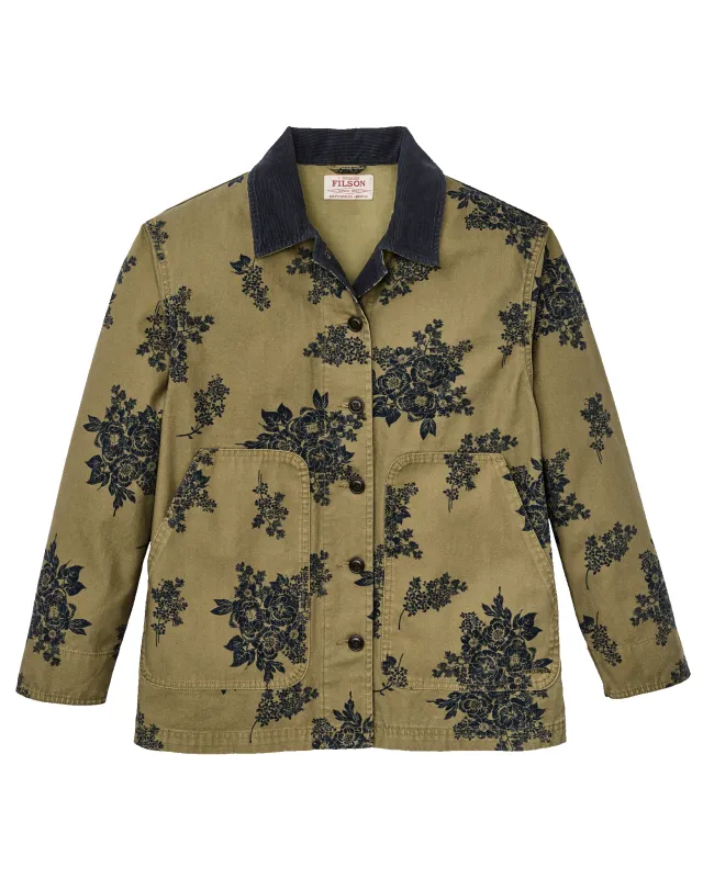 Women's Canvas Barn Coat - Olive / Floral Print sold by Filson