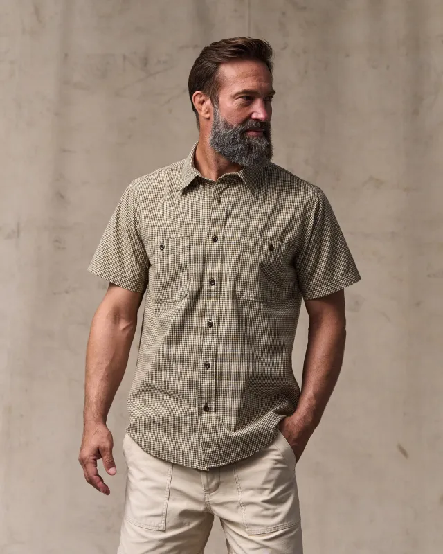Short Sleeve Chambray Shirt - Coffee / Natural Plaid sold by Filson