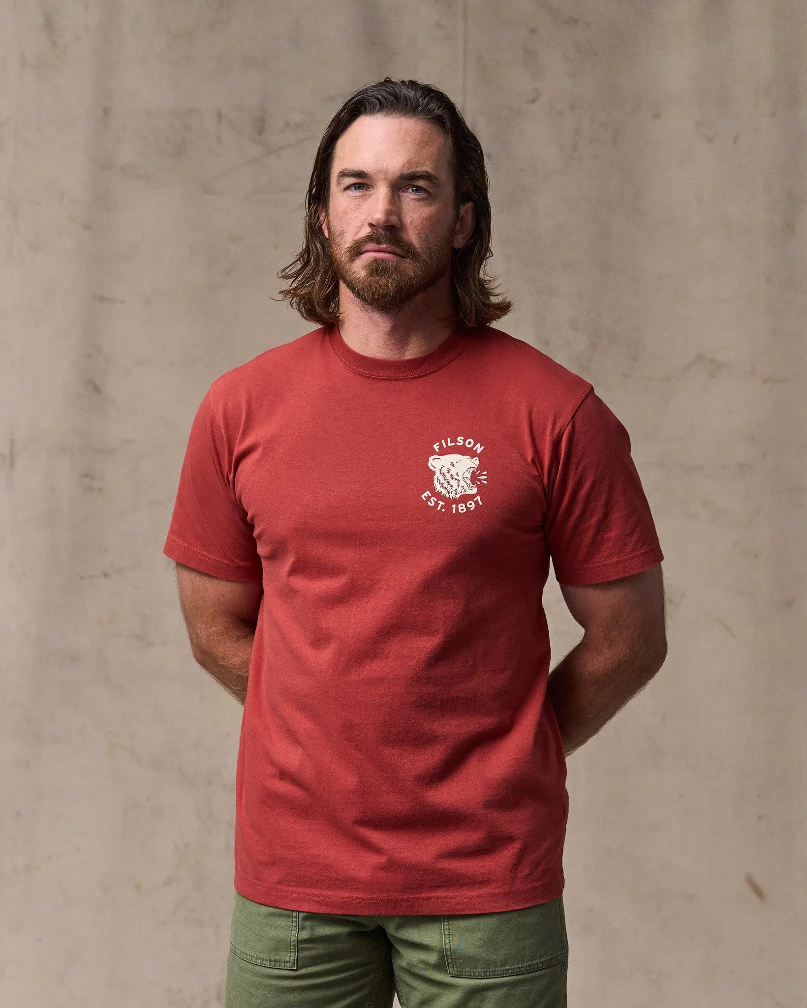 Bear Graphic T-Shirt - Chili Oil sold by Filson
