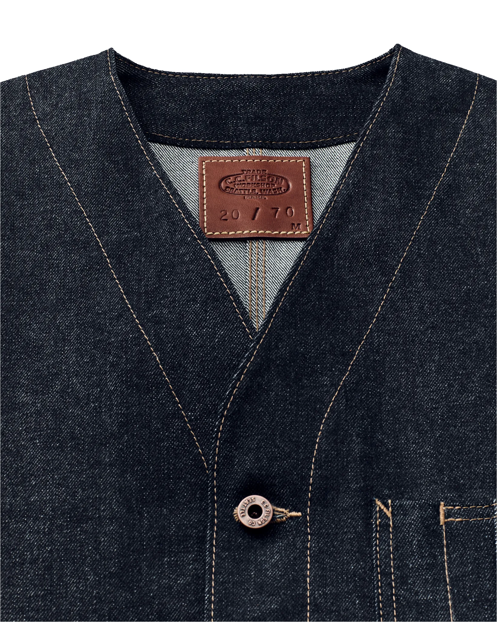 Workshop Denim Vest - Dark Indigo sold by Filson product image thumbnail 5