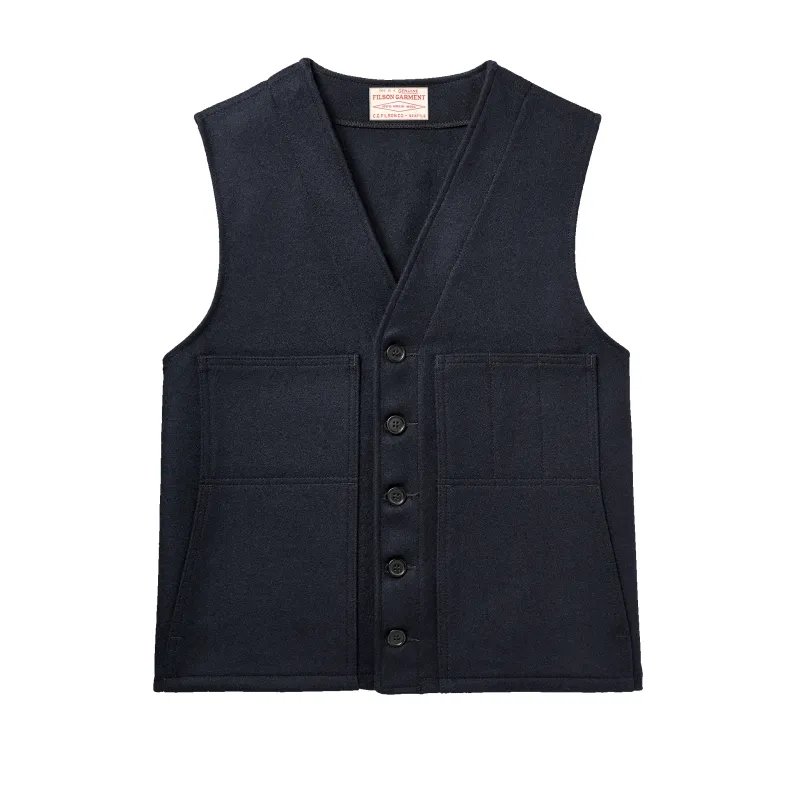 Mackinaw Wool Vest - Navy made by Filson