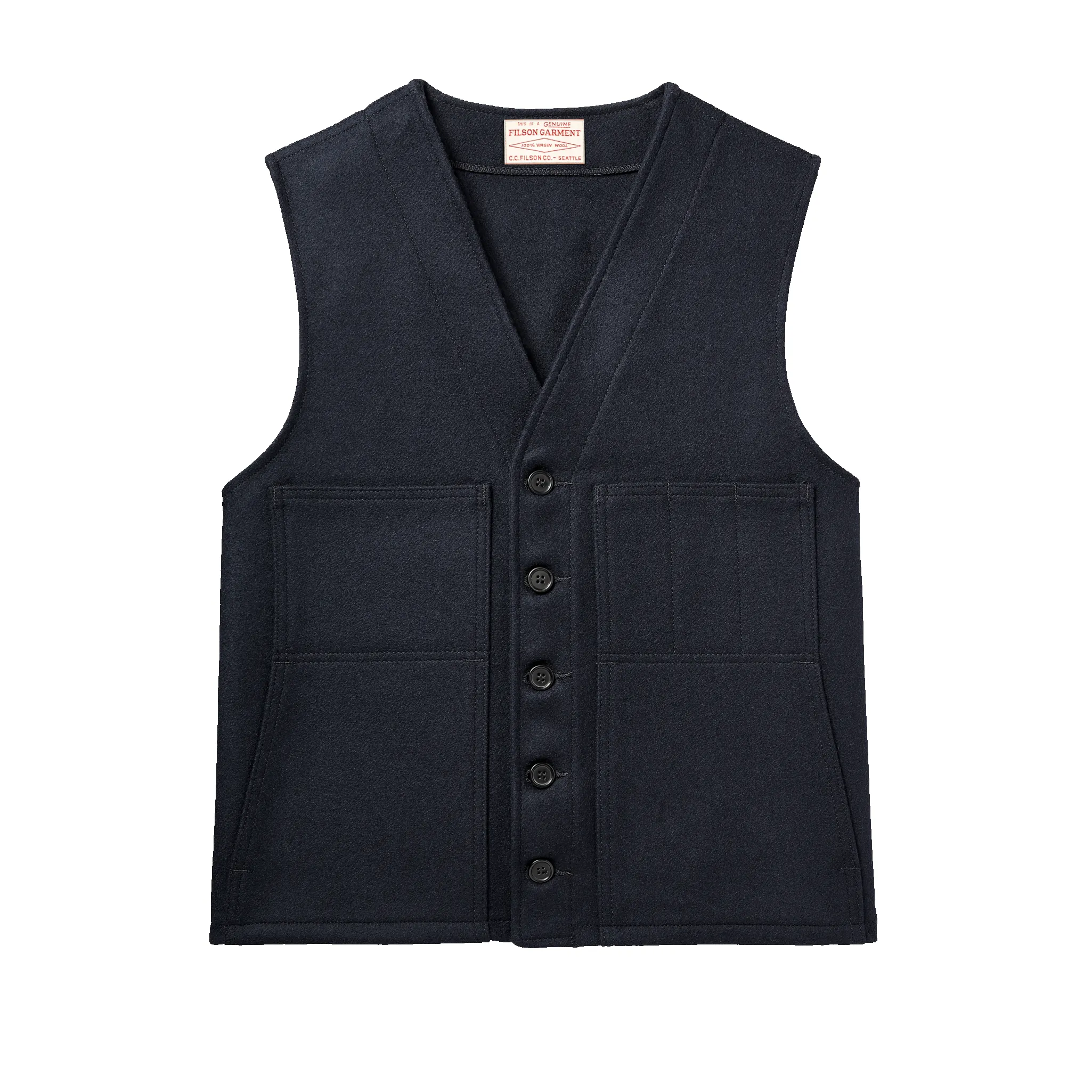 Mackinaw Wool Vest - Navy sold by Filson