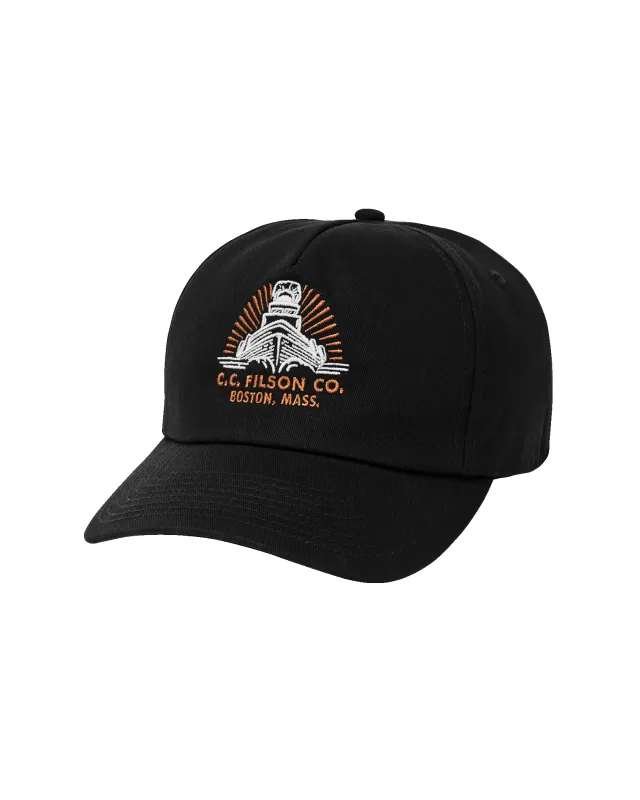 Boston Graphic Trucker Cap - Black made by Filson