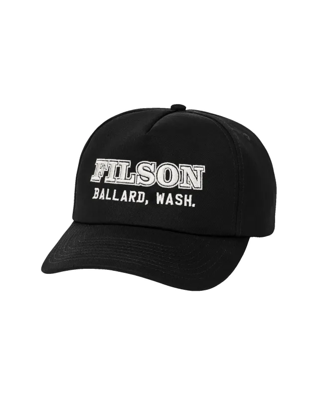 Ballard Graphic Trucker Cap - Black made by Filson
