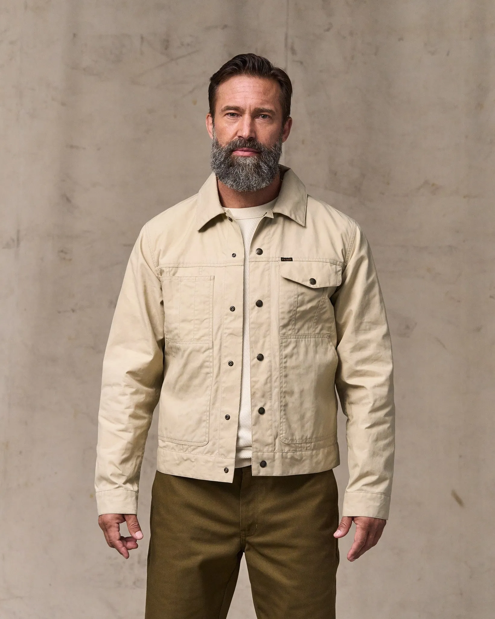 Dry Wax Short Cruiser Jacket - Quail Tan sold by Filson