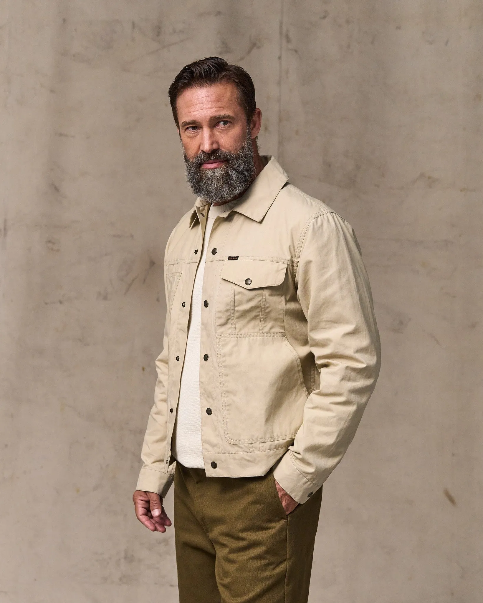 Dry Wax Short Cruiser Jacket - Quail Tan sold by Filson product image thumbnail 4
