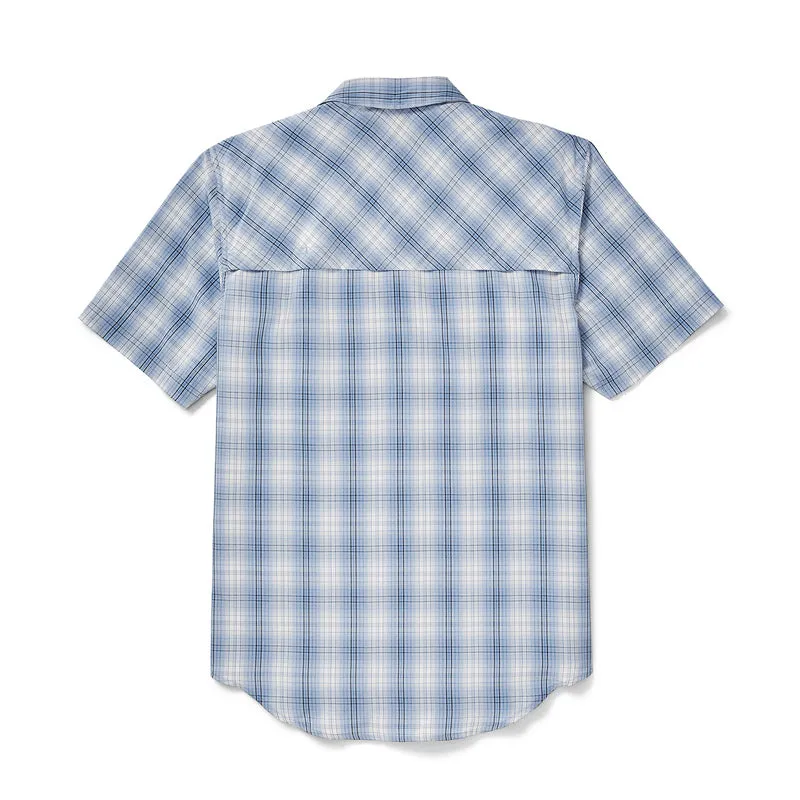 Twin Lakes Short Sleeve Sport Shirt - Sky / Ivory / Navy Plaid sold by Filson product image thumbnail 2