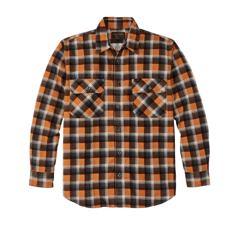 Field Flannel Shirt - Amber Rust / Gray Plaid made by Filson