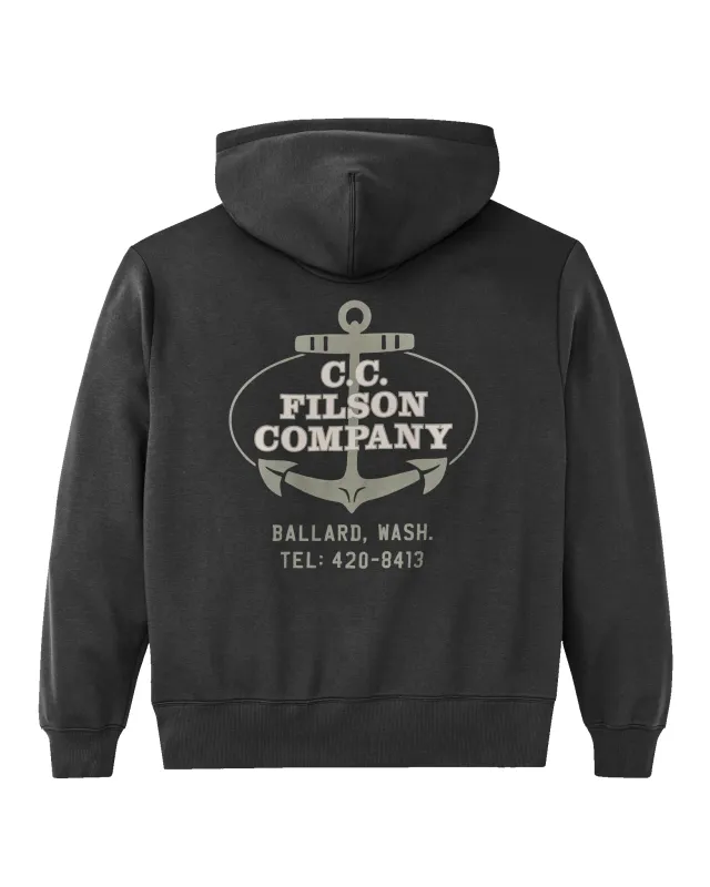 Ballard Graphic Hoodie - Faded Black made by Filson