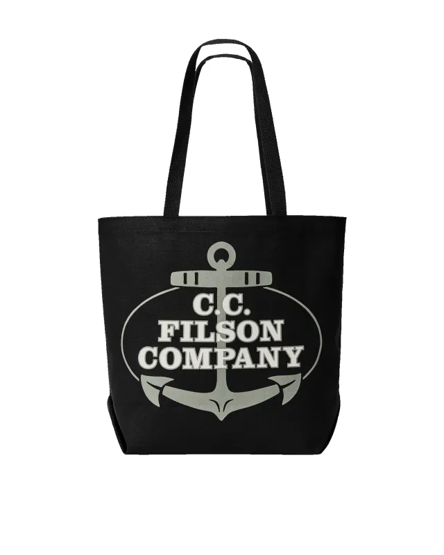 Ballard Graphic Tote Bag - Black made by Filson