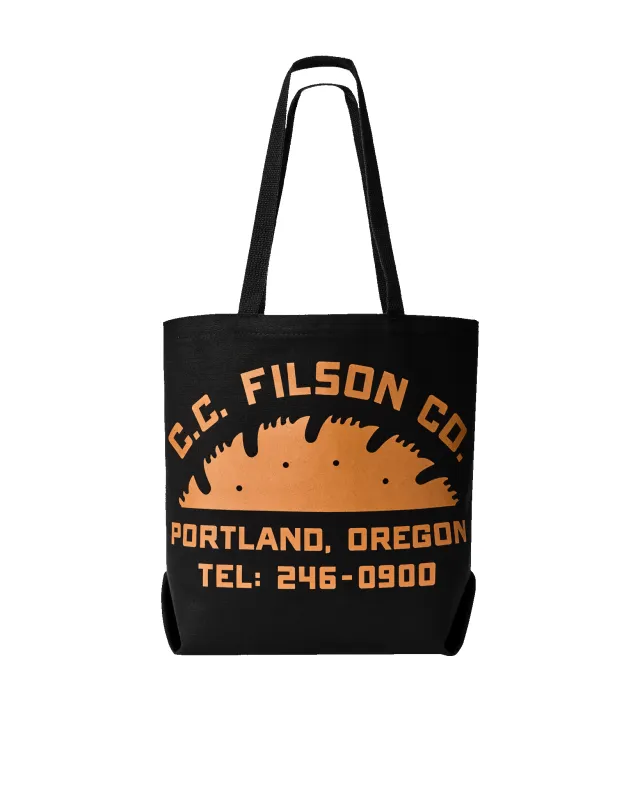 Portland Graphic Tote Bag - Black made by Filson