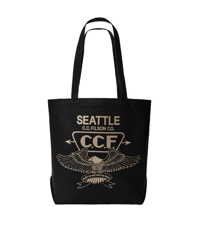 Seattle Graphic Tote Bag - Black made by Filson