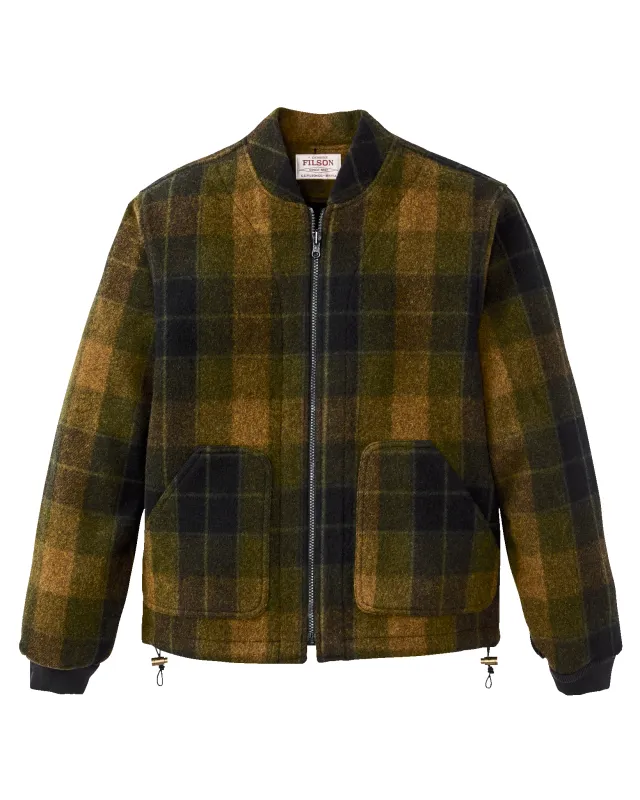 Wool Jacket Liner - Loden Heather Plaid made by Filson