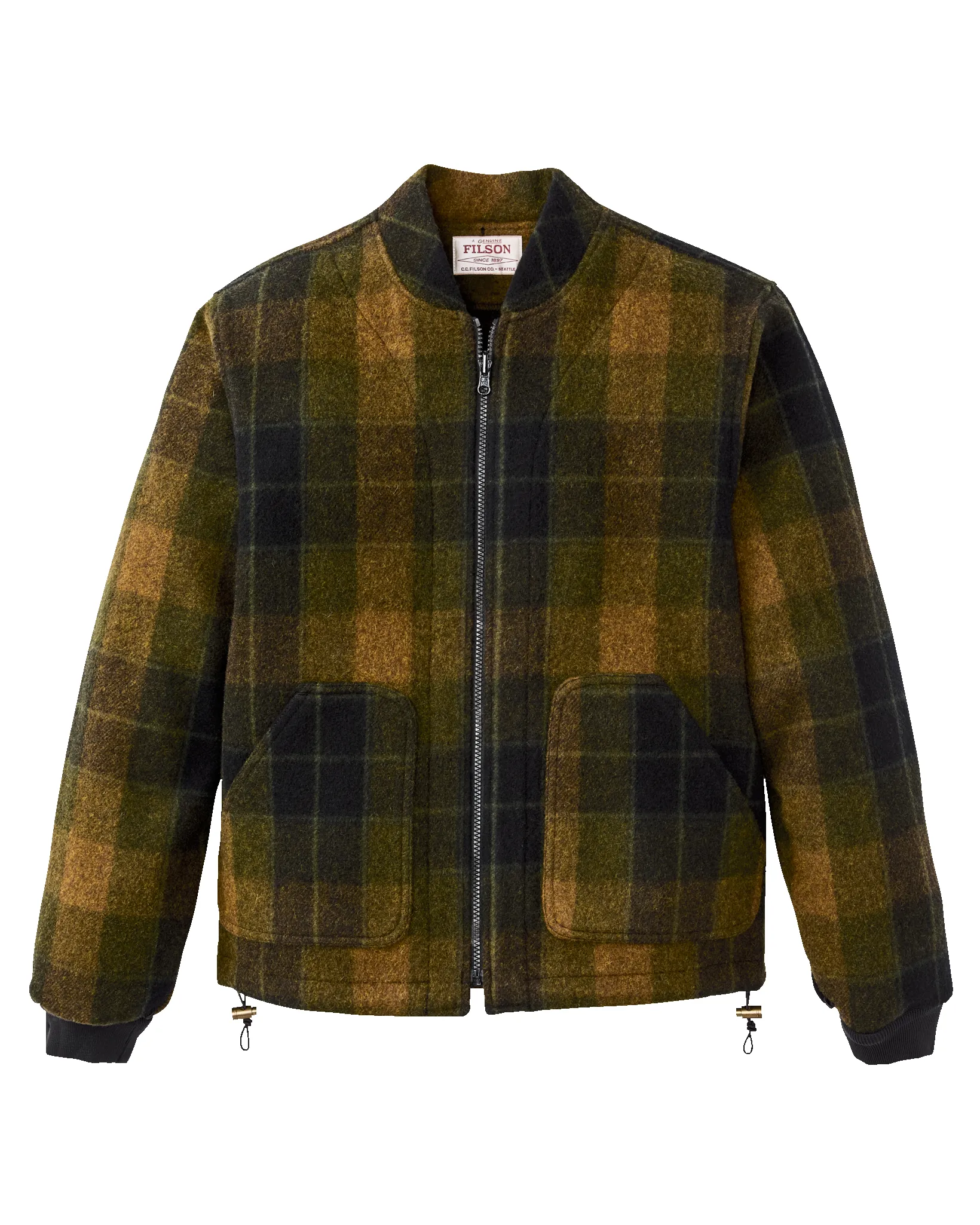 Wool Jacket Liner - Loden Heather Plaid sold by Filson