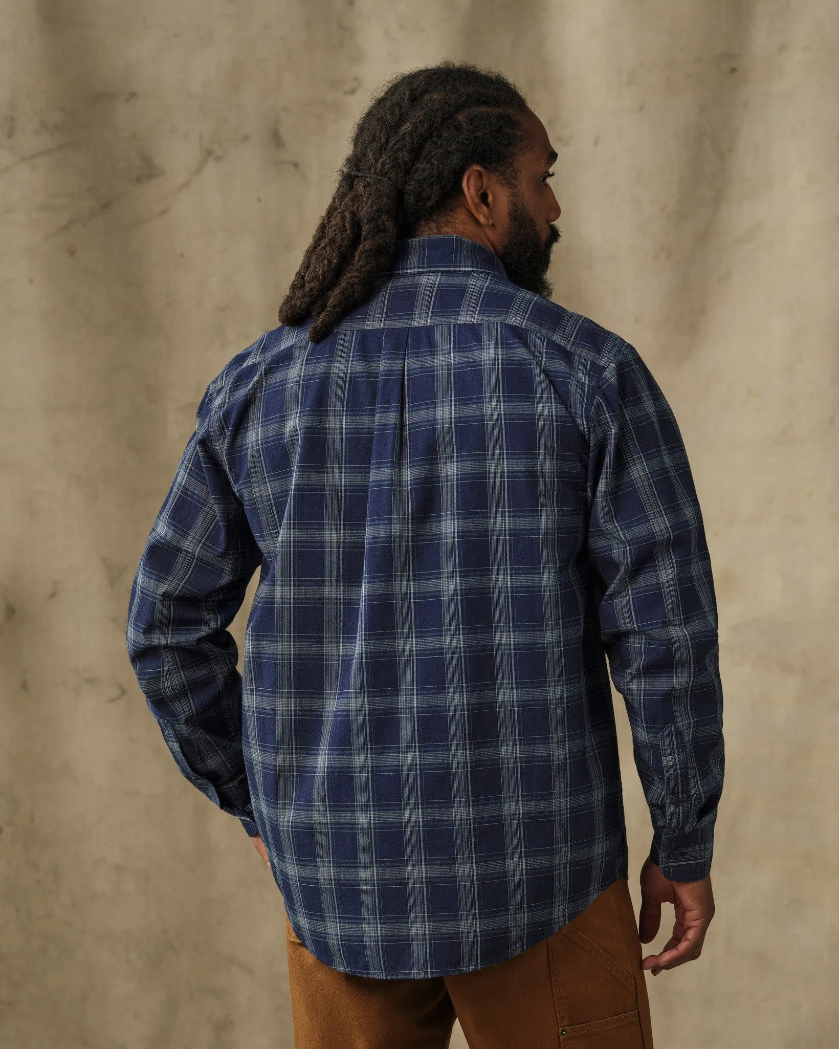 Chambray Button-Down Shirt - Dark Indigo Plaid sold by Filson product image thumbnail 2