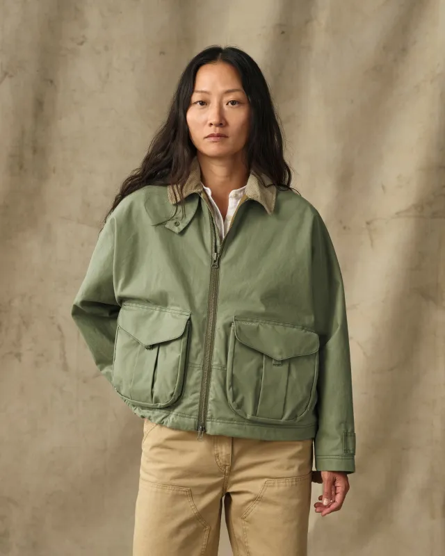 Women's Shelter Cloth Short Work Jacket - Sage Olive made by Filson