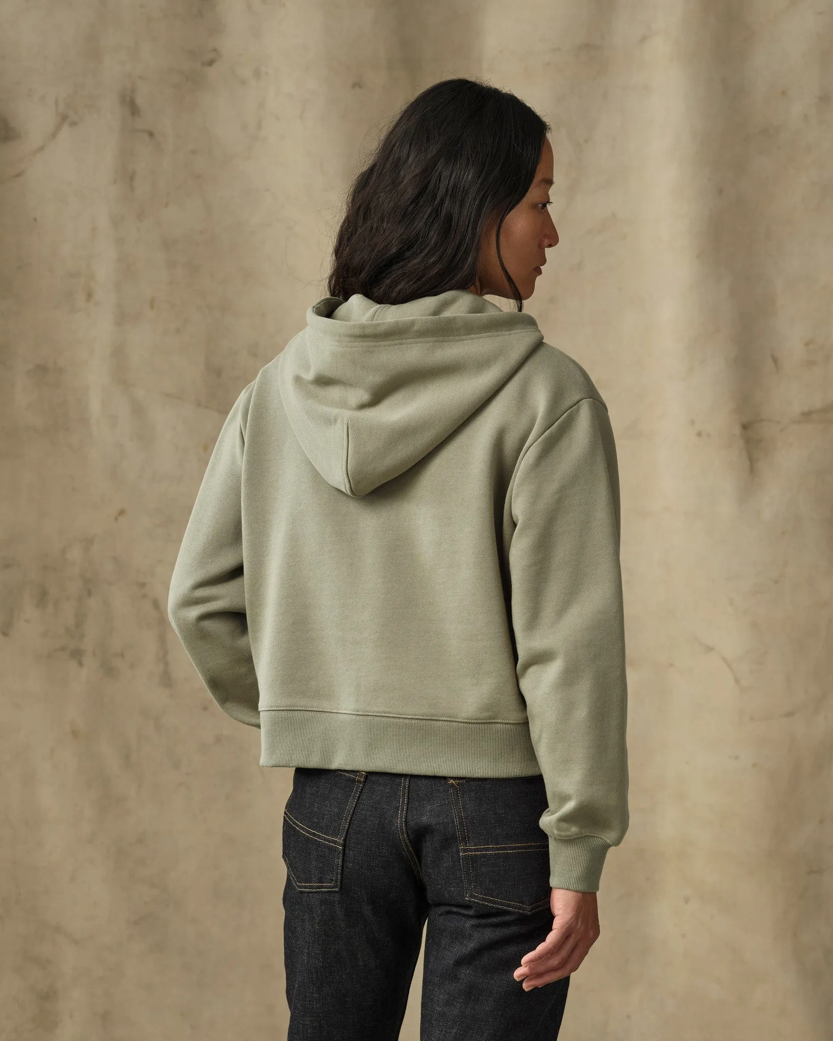 Women's French Terry Half-Zip Hoodie - Olive Branch sold by Filson product image thumbnail 2