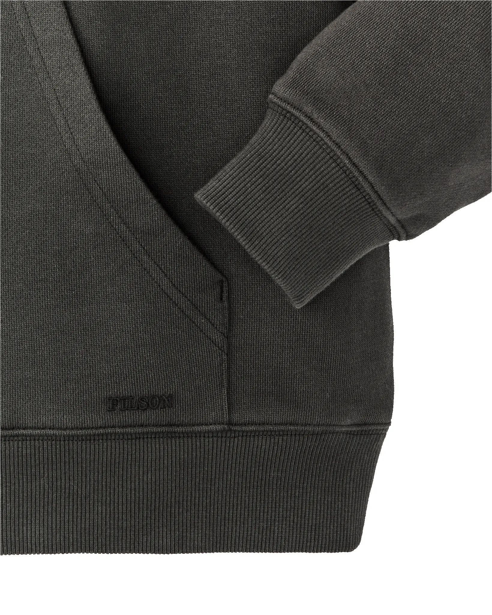 Women's French Terry Half-Zip Hoodie - Faded Black sold by Filson product image thumbnail 3