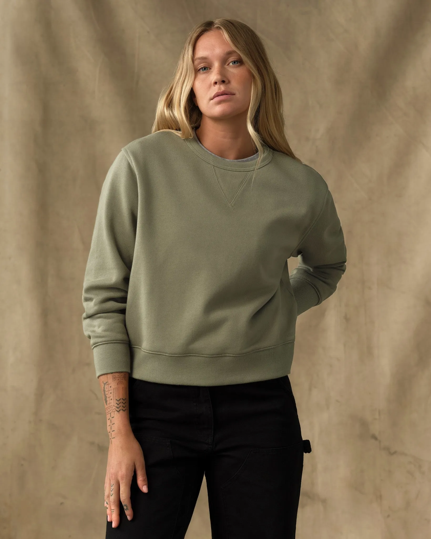Women's French Terry Crewneck - Olive Branch sold by Filson product image thumbnail 4