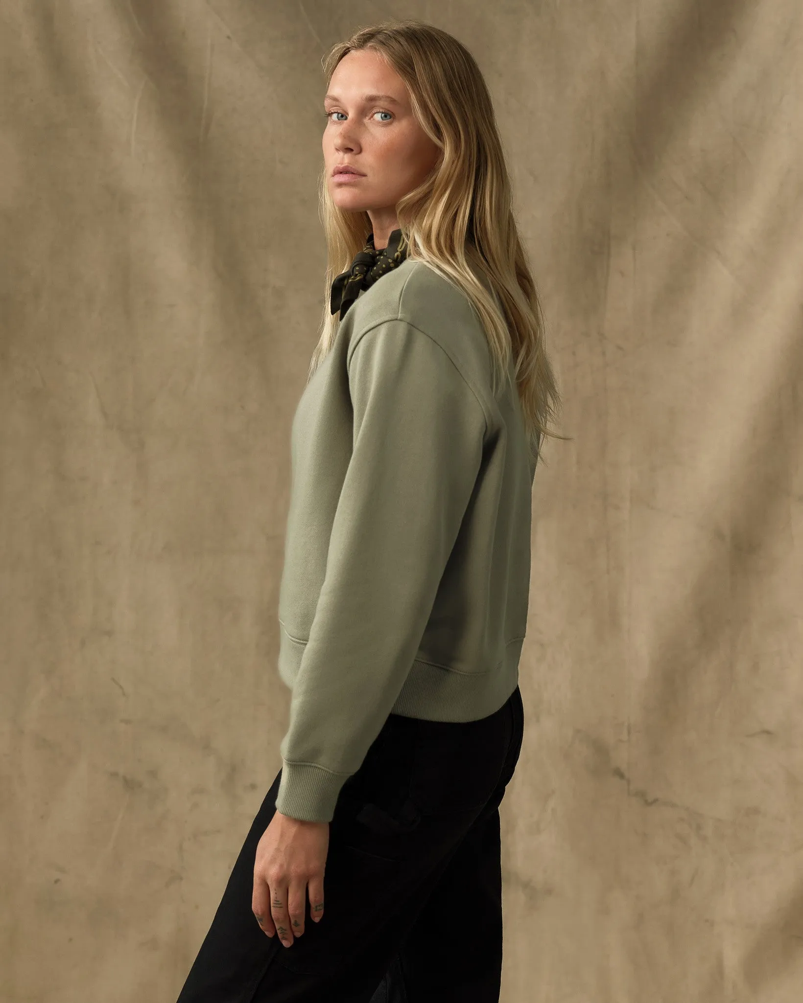 Women's French Terry Crewneck - Olive Branch sold by Filson product image thumbnail 3