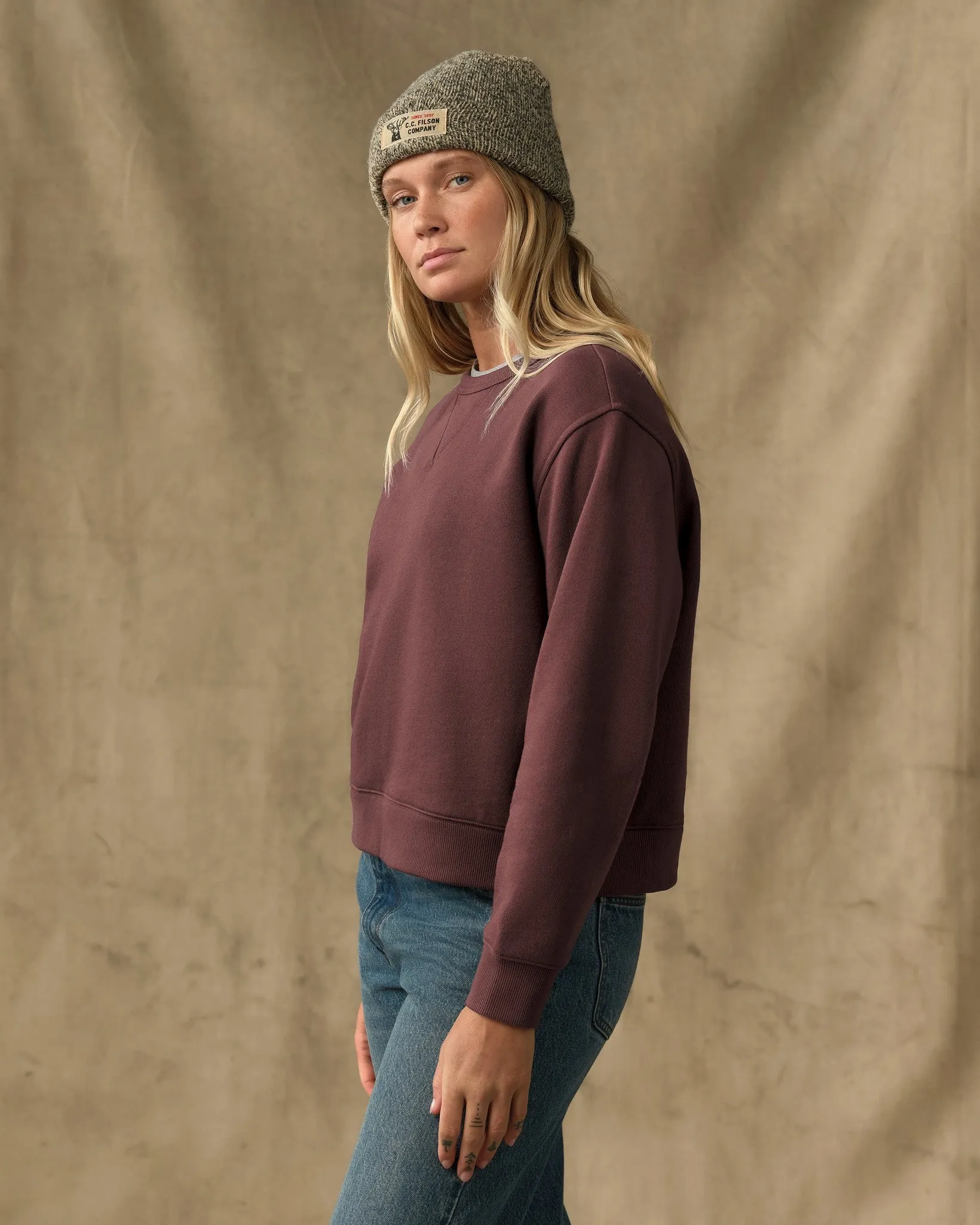 Women's French Terry Crewneck - Eagle Brown sold by Filson product image thumbnail 3