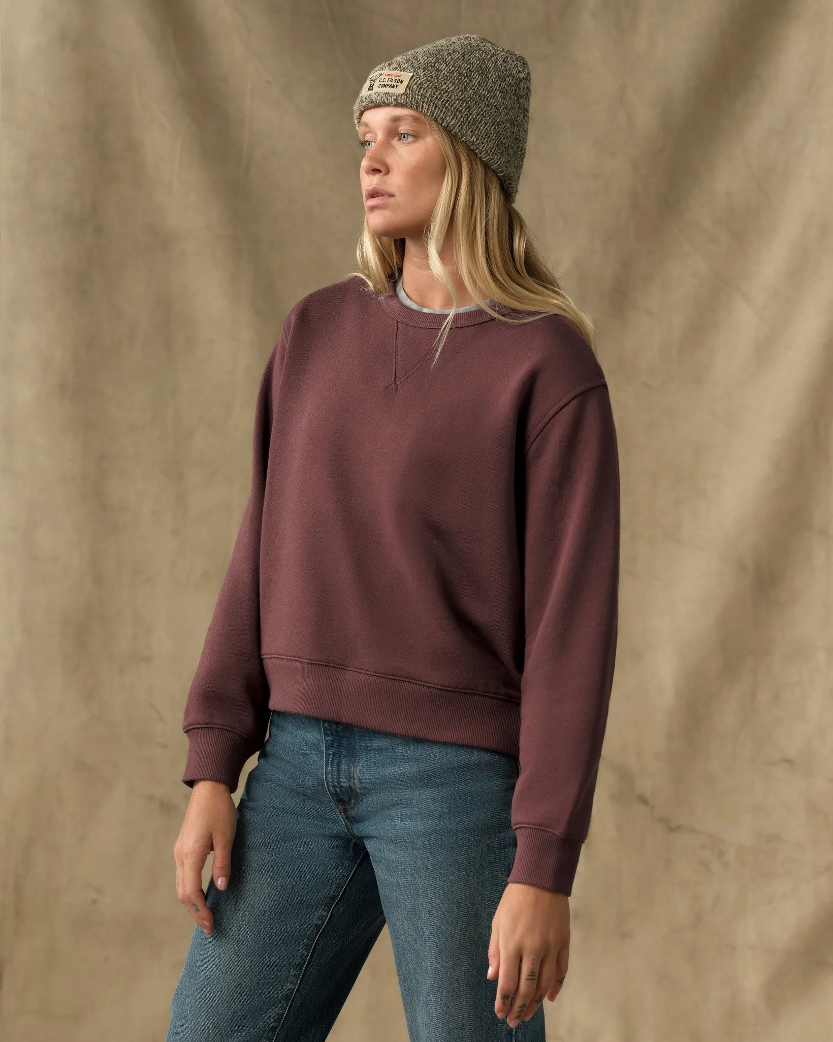 Women's French Terry Crewneck - Eagle Brown sold by Filson product image thumbnail 4