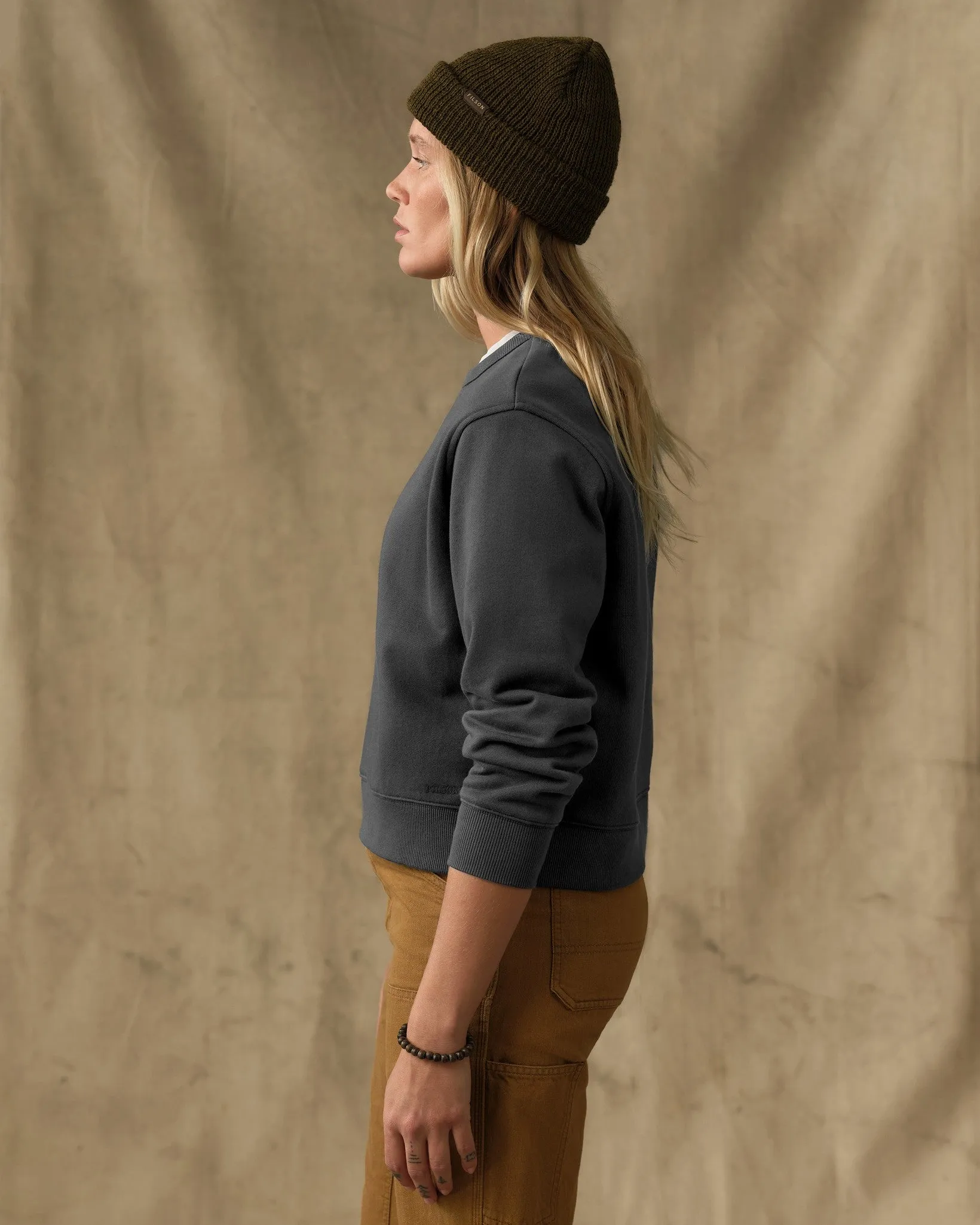 Women's French Terry Crewneck - Faded Black sold by Filson product image thumbnail 3